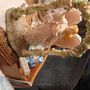 Angel Figurine with Floral Arch